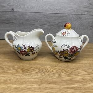 Spode Copeland Great Britain Gainsborough Creamer & Sugar Bowl with Lid
